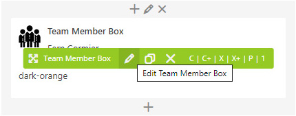 Help - Edit Team Member Box Element