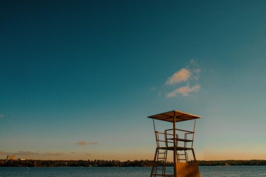 Ramsey Lake Beach With Lifeguard Tower