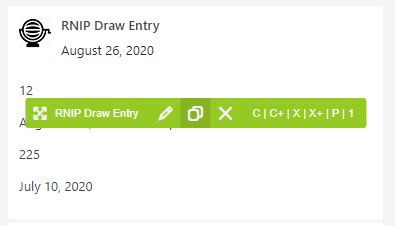 Clone an RNIP draw entry